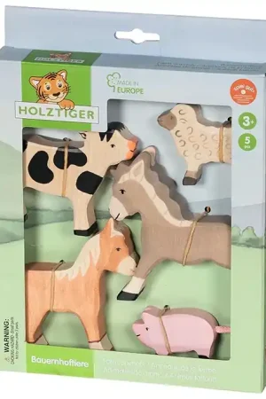 Koop Vandaag Holztiger Houten Boerderijdieren Set