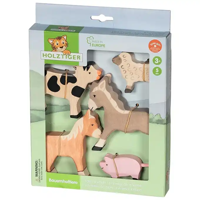 Koop Vandaag Holztiger Houten Boerderijdieren Set