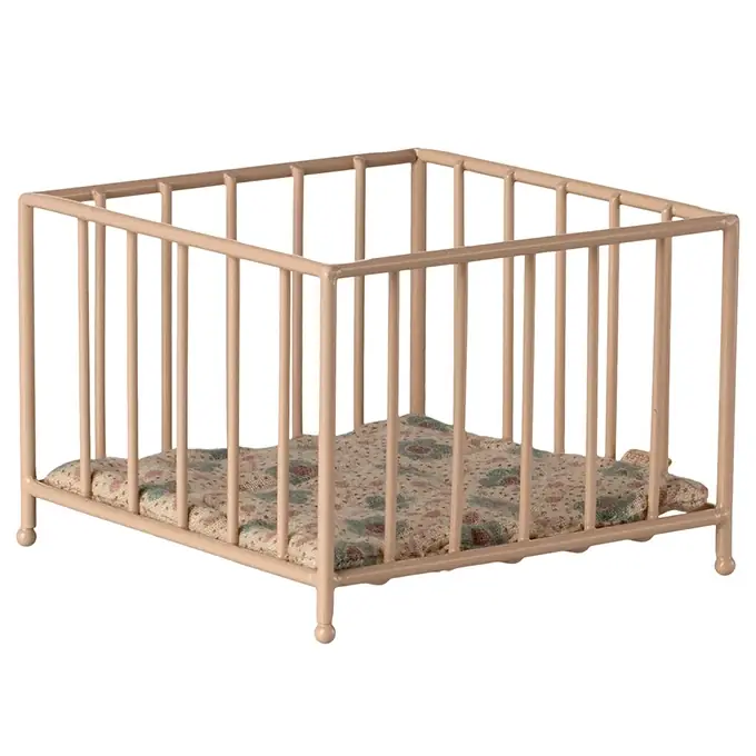 Maileg metalen Baby Box, Playpen MY, Rose, hoogte 7 cm Goedkoop