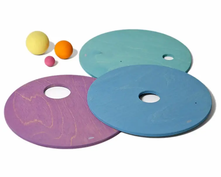 Grimm's - Stapelstein Rolling Discs Cool pastel Rechtstreeks Van De Fabrikant
