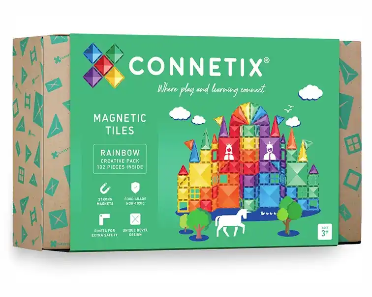 CONNETIX magnetische tegels rainbow - Creative pack - 102 stuks Betrouwbaar