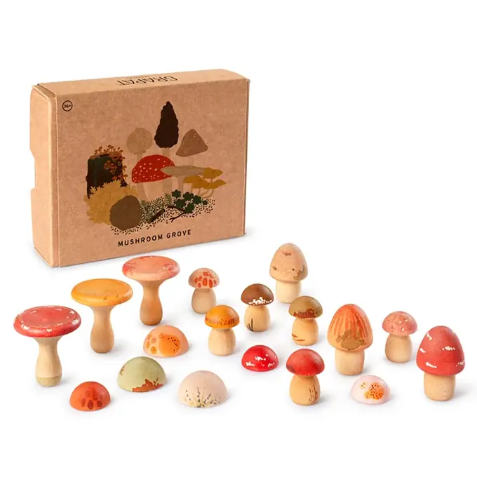 Grapat Houten Paddenstoelen, Mushroom Grove, 18 stuks Bestseller