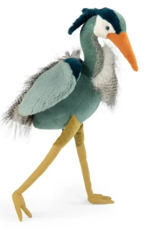 Finale Uitverkoop Moulin Roty Knuffel Vogel Reiger blauw, 'Tout autour du monde'