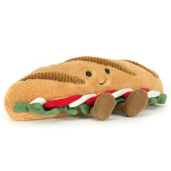Laatste Versie Jellycat Knuffel Stokbrood, Amuseables Caprese Baguette