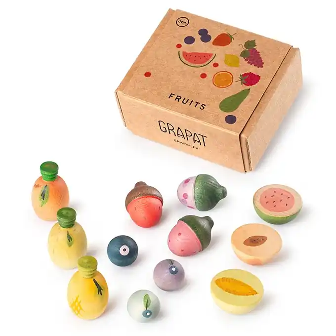 Koopje Grapat Houten Fruit, Fruits, 12 stuks
