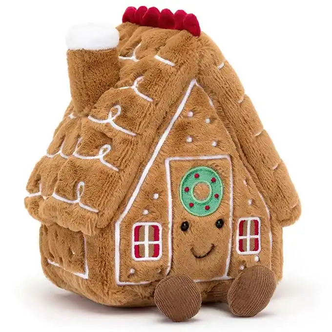 Tijdelijk Beschikbaar Jellycat Knuffel Koekhuisje, Amuseables Gingerbread House, 22cm