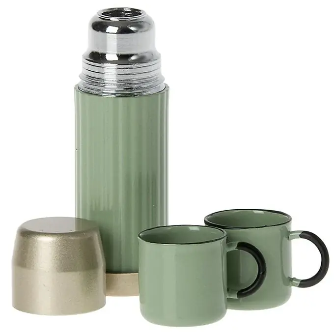 Maileg Mini Thermosfles met mokken, Mint Aanbieding
