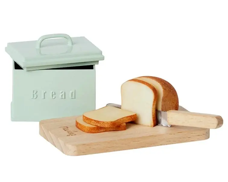 Maileg Brood Set, Broodbox, broodplank, Brood en Broodmes Korting