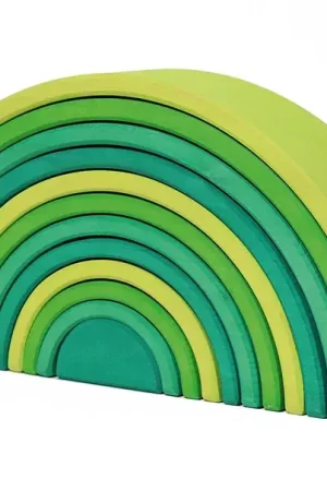 Actieprijs Grimm's houten Regenboog 12-delig, Weidegroen