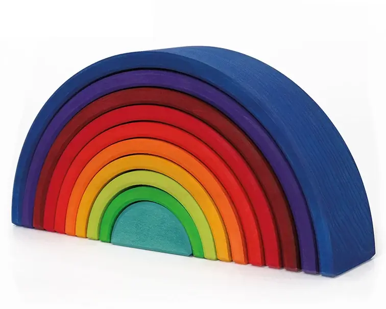 Hoge Kwaliteit Grimm's houten Regenboog 'Getallenland', 10-delig