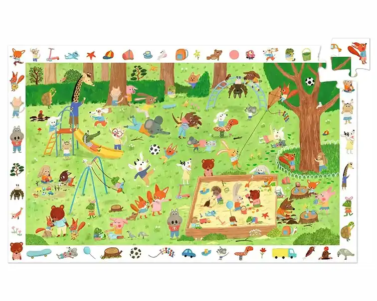 Djeco Ontdek Puzzel Speeltuin, 35 st, 61x38 cm Alleen Vandaag