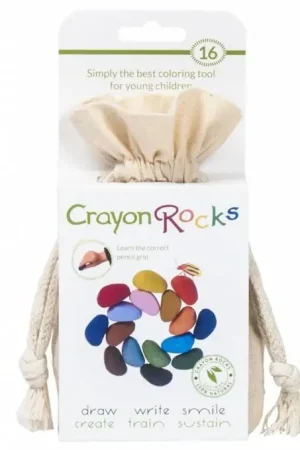 Crayon Rocks, 16 kleuren in katoenen zakje Direct Verzonden