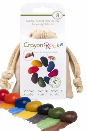 Crayon Rocks, 8 kleuren in katoenen zakje Gereduceerde Prijs