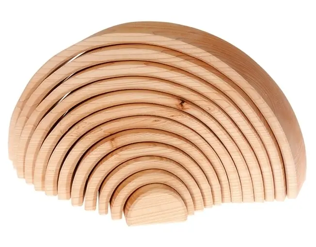 Lage Kosten Grimm's houten Regenboog 12-delig, Naturel
