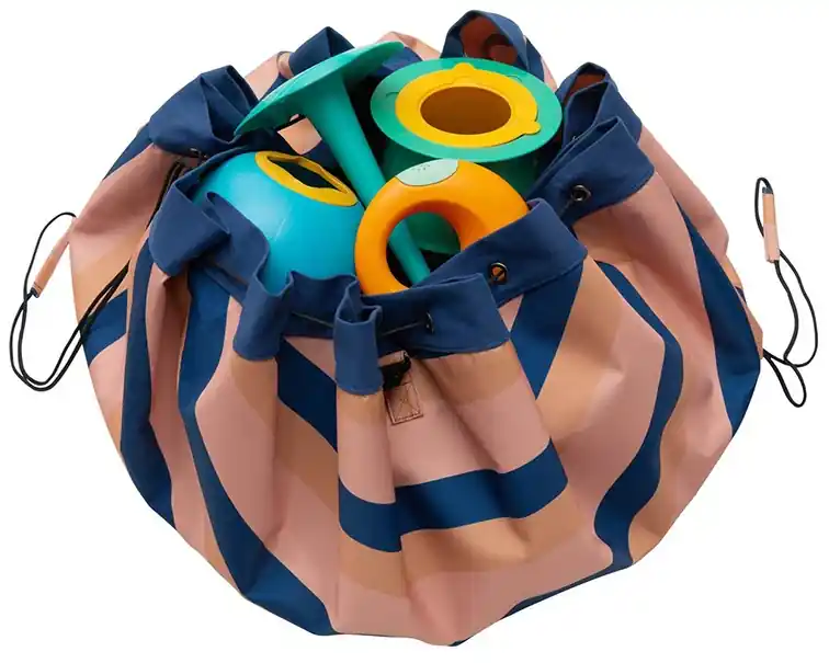 Snelle Levering Play & Go Outdoor Speelkleed / opbergzak Mokka Stripes.