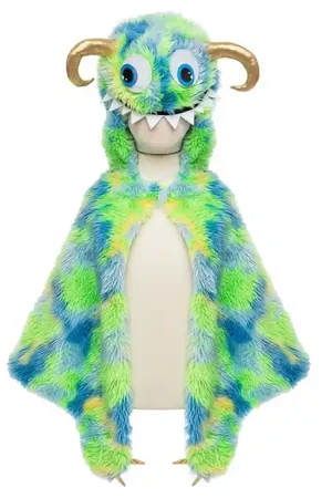 Betaalbaar Great Pretenders, Swampy the Monster Cape met grote Wiebelogen, 4-6 jaar
