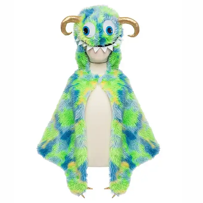 Betaalbaar Great Pretenders, Swampy the Monster Cape met grote Wiebelogen, 4-6 jaar