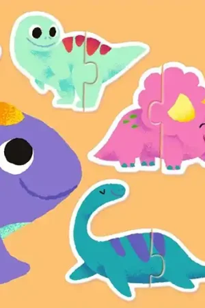 Alleen Vandaag Djeco Duo Puzzels, Dino's, 10 x 2