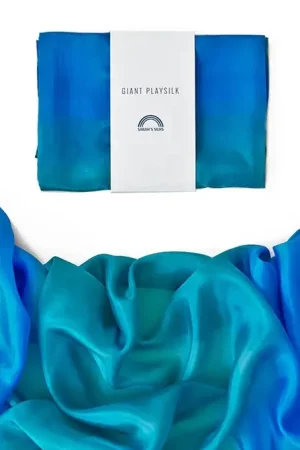 Veilige Betaling Sarah's Silks Reuze Speelzijde, Giant Playsilk, Ocean, 180 x 90 cm