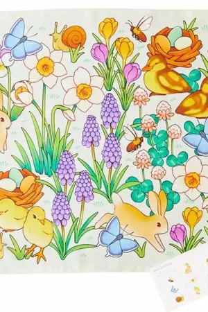 Beperkt Aanbod Sarah's Silks Speelzijde Doek, Zoek en Vind - Bunny and Egg , 53 x 66 cm