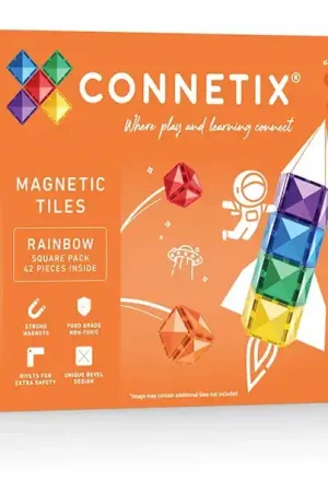 Speciale Aanbieding CONNETIX magnetische tegels regenboog - Square pack - 42 stuks