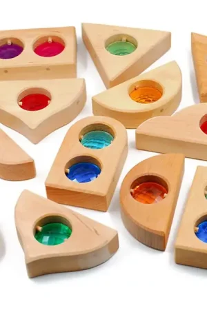 Laatste Kans Bauspiel Sprookjes Blokkenset met Gekleurde Vensters, 12-delig