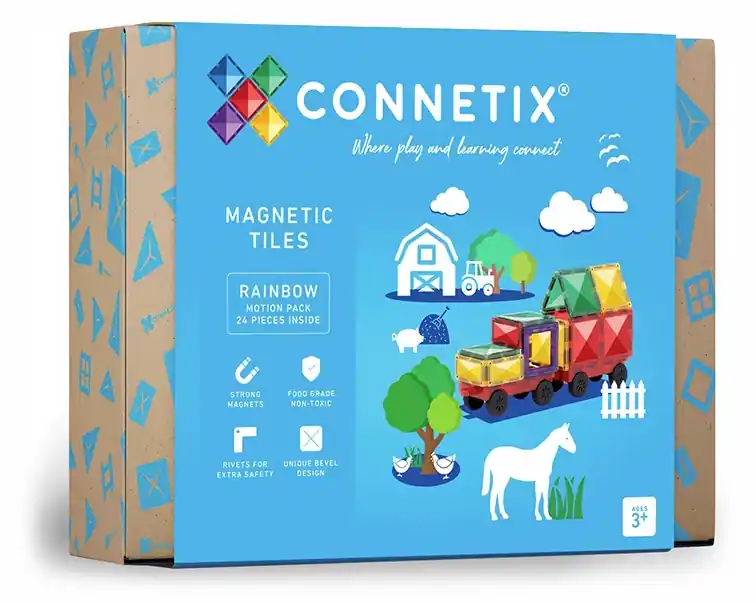 CONNETIX magnetische tegels rainbow - Motion pack - 24 stuks Premium