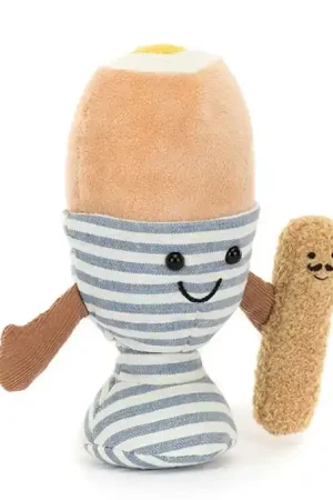 Seizoensaanbieding Jellycat Knuffel Ei in Eierdopje, Amuseables Eggetha Egg & Lance Soldier, 16cm