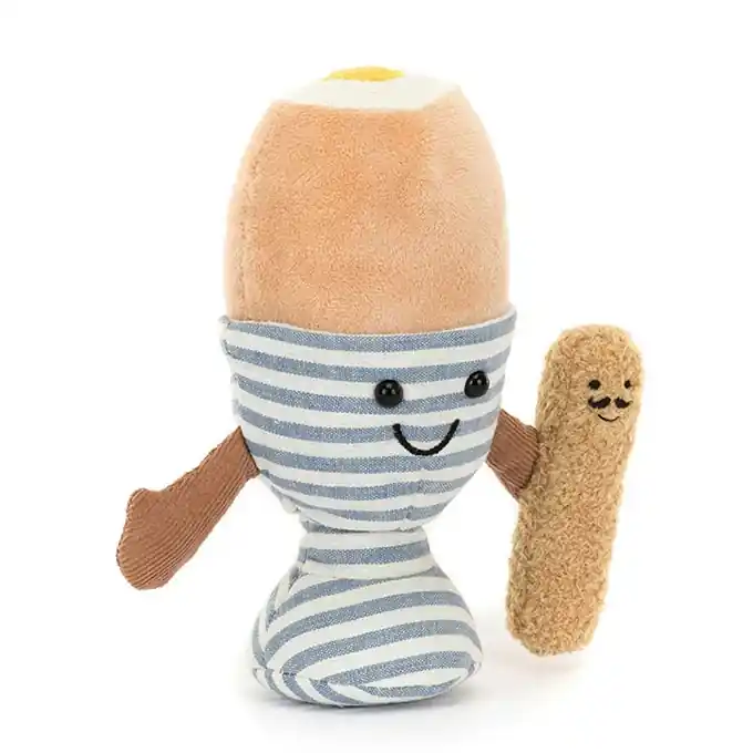 Seizoensaanbieding Jellycat Knuffel Ei in Eierdopje, Amuseables Eggetha Egg & Lance Soldier, 16cm