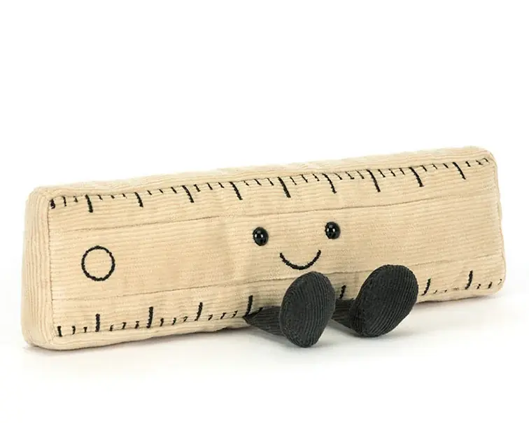 Alleen Vandaag Jellycat Knuffel Liniaal, Amuseables Ruler, 20cm