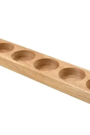 Houten houder voor 6 glazen schaaltjes, diam. 6 cm Shop Nu