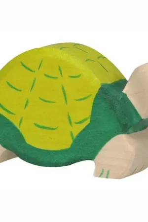 Holztiger Houten Schildpad groen Beperkt Aanbod