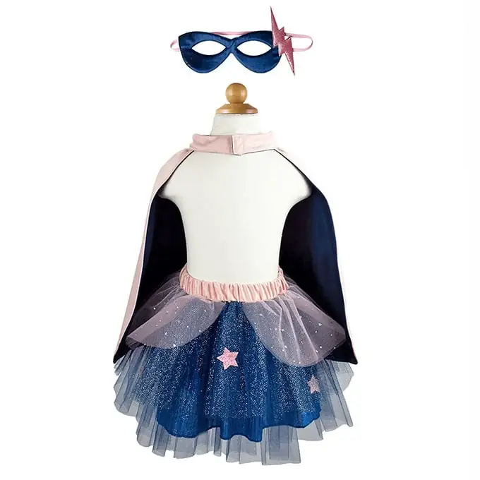 Great Pretenders, Superheldin Setje, Super-Duper Tutu, Cape en Masker, Pink/Navy, 7-8 jaar Express Levering
