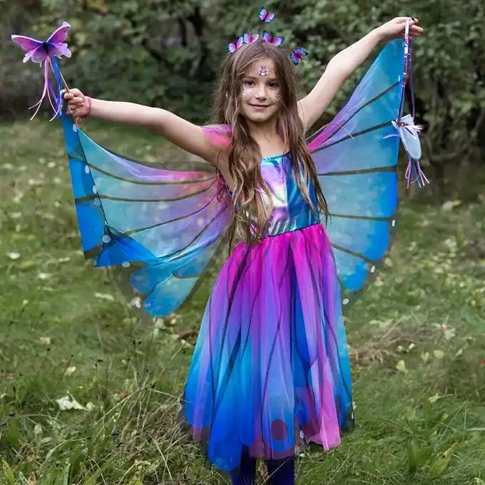 Great Pretenders, Vlinderjurk met vleugels en haarband, Butterfly Twirl Dress & Wings, 5-6 jaar Favoriet