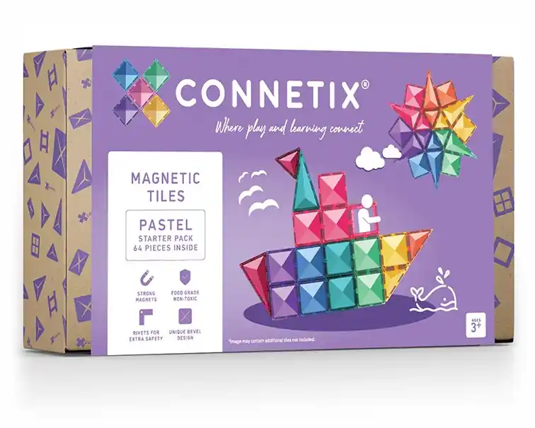 CONNETIX magnetische tegels pastel - Starter pack - 64 stuks Hete Deal