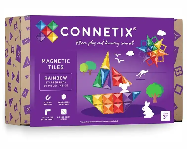 Populair CONNETIX magnetische tegels rainbow - Starter pack - 60 stuks