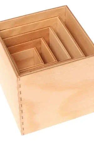 Direct Beschikbaar Grimm's Stapelkisten 5-delig, Naturel, 10 cm