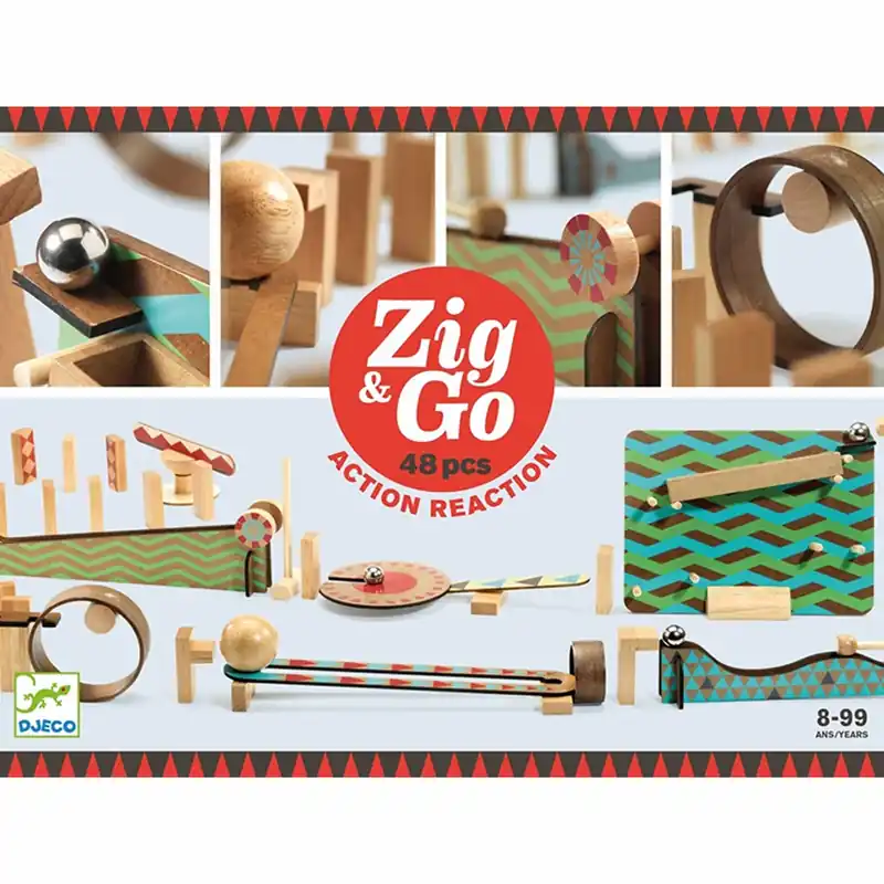 Djeco Zig & Go, Actie-Reactie-Baan, 48-delig Shop Nu