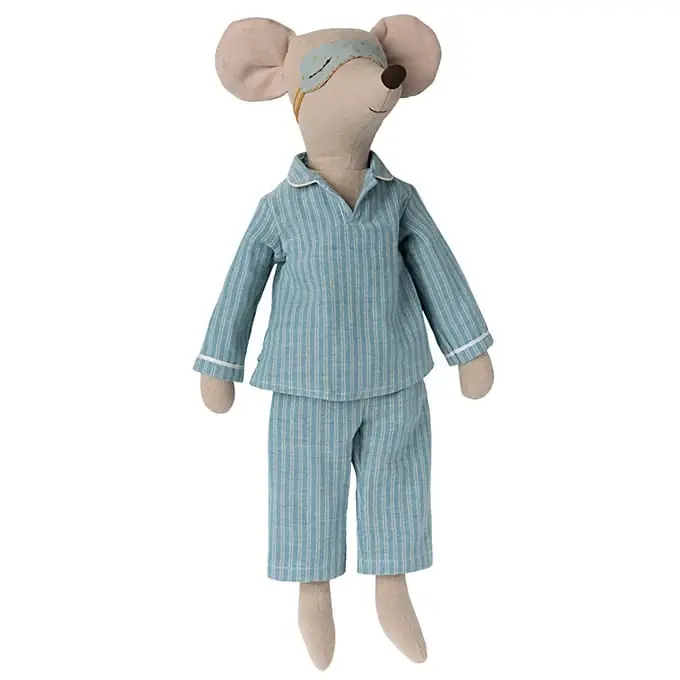 Maileg Muis, Maxi mouse in Pyjamas, 49cm Koopje
