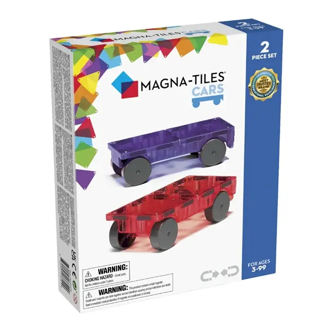 Magna-Tiles Magnetische tegels uitbreidingsset auto's 2 stuks, Rood-Paars Shop Nu