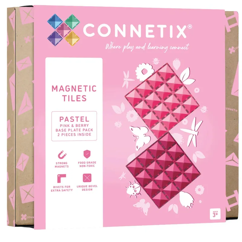 CONNETIX magnetische tegels - Base Plate pack - berry pink - 2 stuks Bestseller