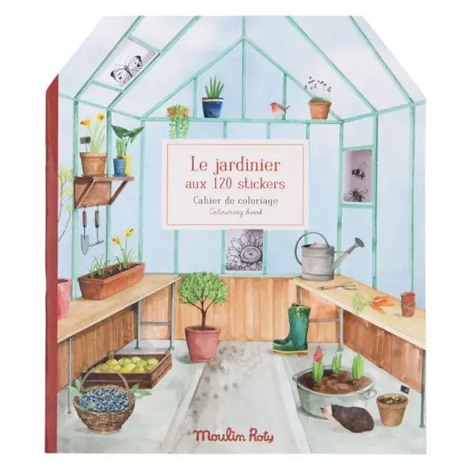 Moulin Roty Kleurboek / Stickerboek, Le Jardinier Lage Kosten