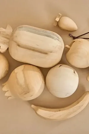 Raduga Grëz Houten Fruit Set Naturel, 9-delig Weekendaanbieding