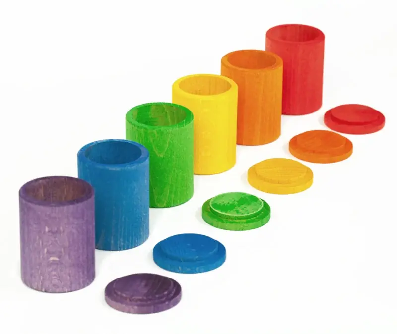 Grapat 6 houten bakjes met deksel Direct Beschikbaar