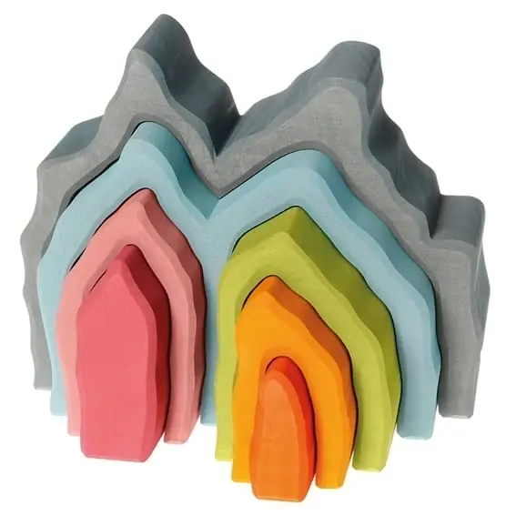 Grimm's houten Grot Blauw 7-delig Aanbieding