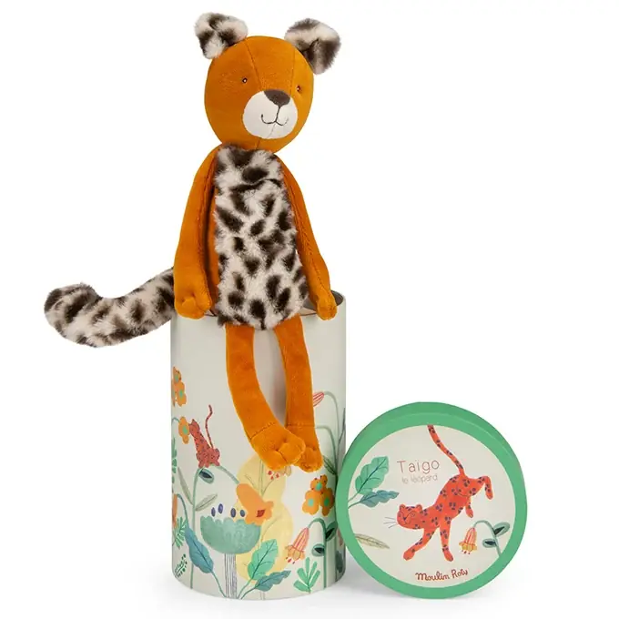 Moulin Roty Knuffel Luipaard Taïgo in geschenkdoos, 'La forêt Mawa' Direct Verzonden