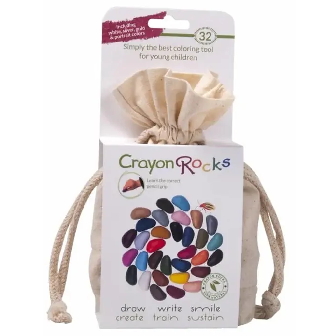 Nieuw Crayon Rocks, 32 kleuren in katoenen zakje