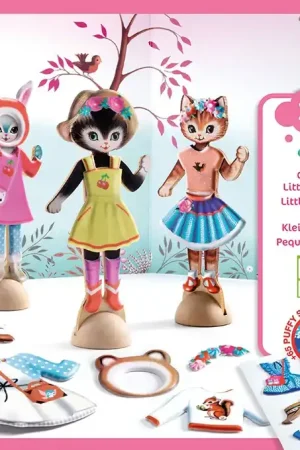 Djeco Knutselset Aankleedpoppen Poezen Little Wardrobe 3+ Betaalbaar