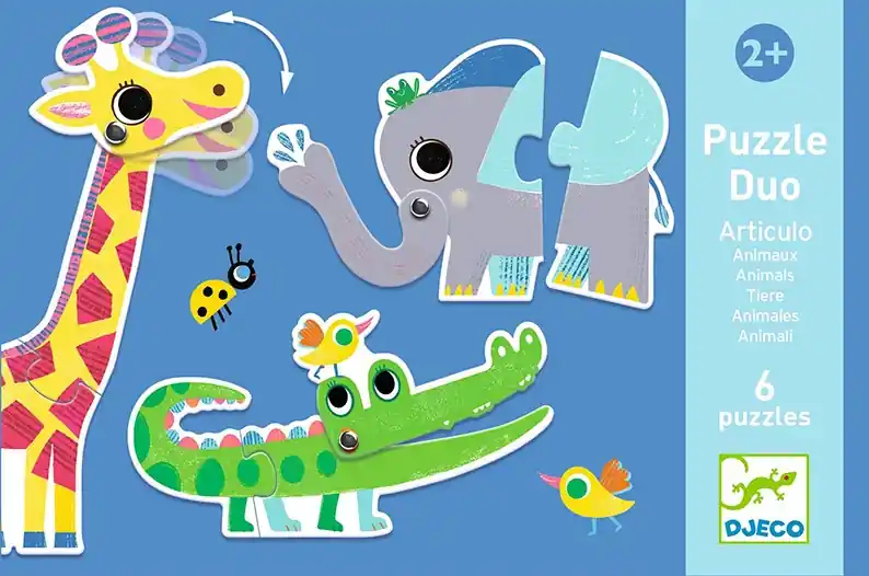 Dagaanbieding Djeco Duo Puzzels, Bewegende Dieren