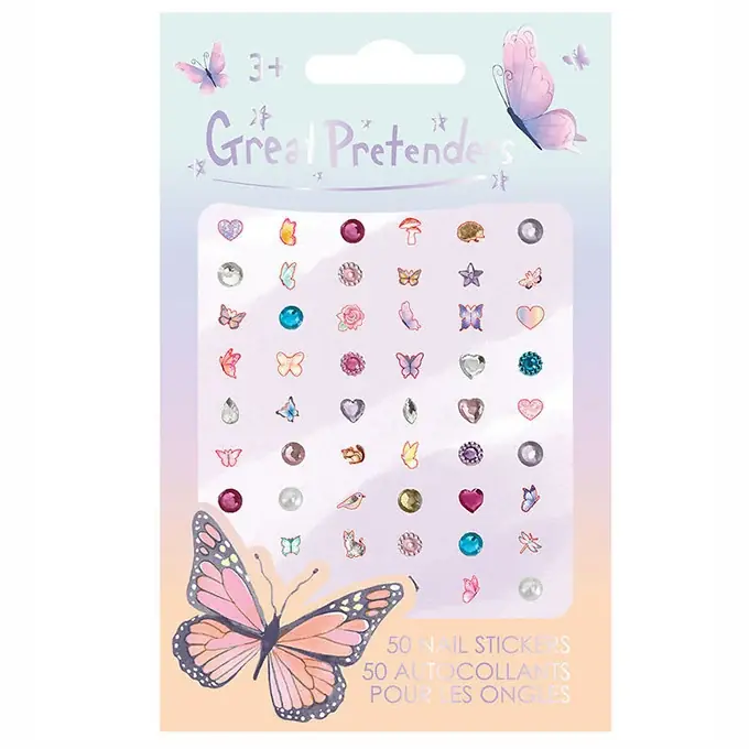Great Pretenders, Nagel Stickers Vlinders, 50 stuks Exclusieve Aanbieding